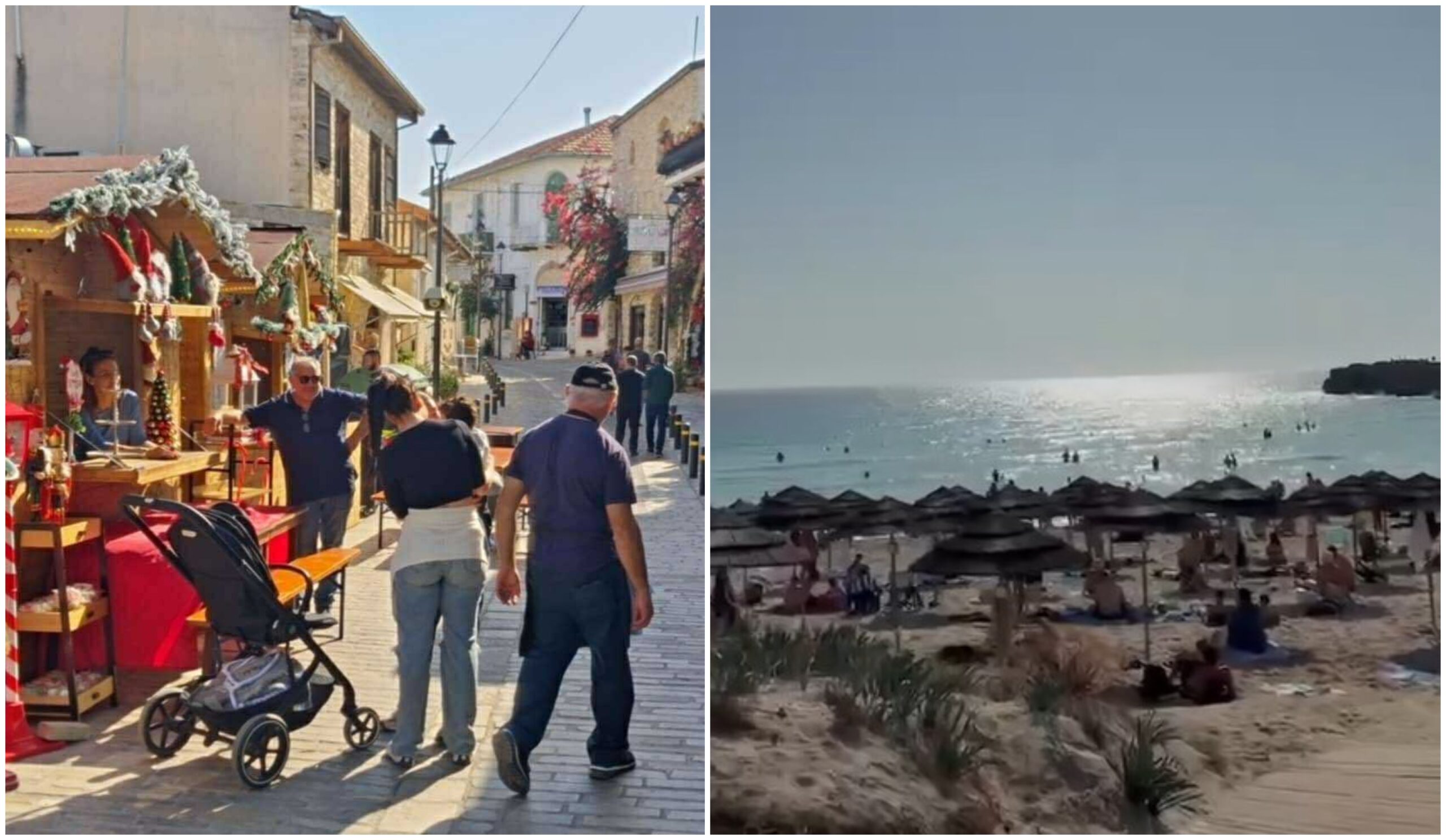 Άλλοι για βουτιές και άλλοι στα χριστουγεννιάτικα χωριά – Οι ψηλές θερμοκρασίες γέμισαν τις παραλίες (εικόνες & βίντεο)