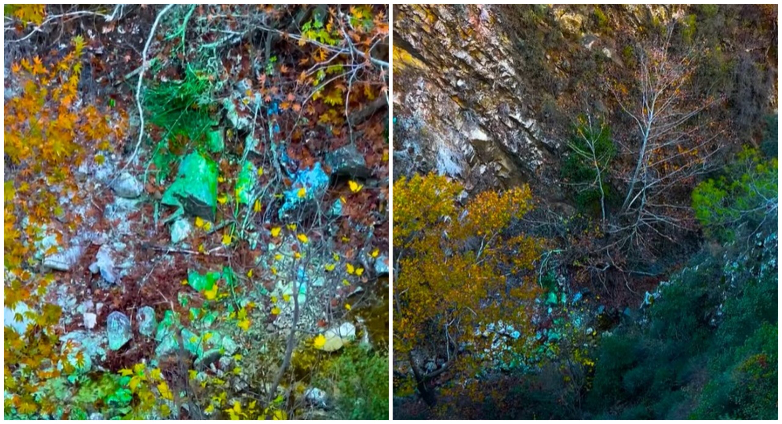 Ντροπιαστικό σκηνικό στον Μαχαιρά: Έριξαν άσπρη μπογιά σε φαράγγι