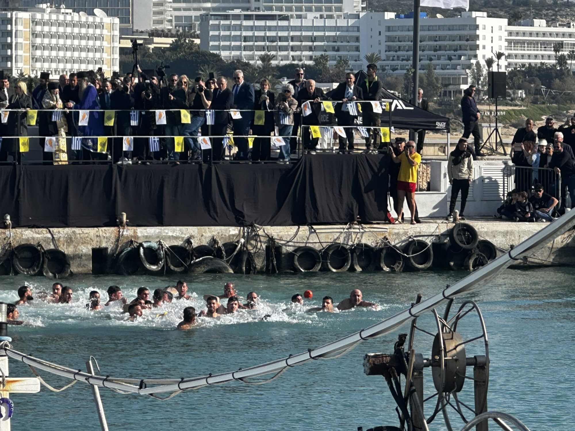 Theophany Celebrations in Ayia Napa Marred by Lost Cross, Later Recovered