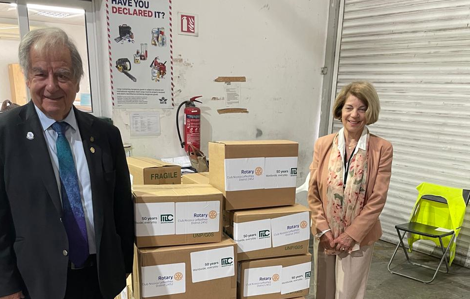 Ο Ροταριανός Όμιλος Λευκωσίας Λευκοθέα αποστέλλει ανθρωπιστική βοήθεια στον Λίβανο