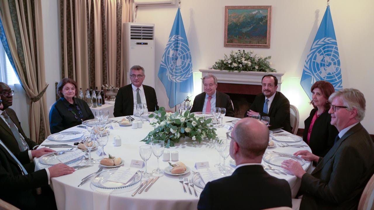 UN SG - dinner with Cyprus leaders