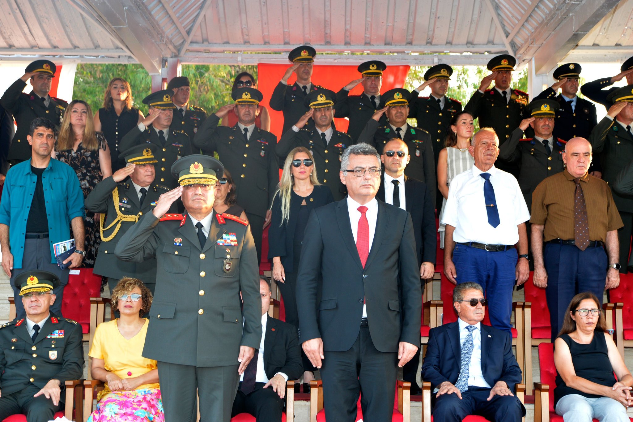 Erhurman during celebrations for the turkish invasion